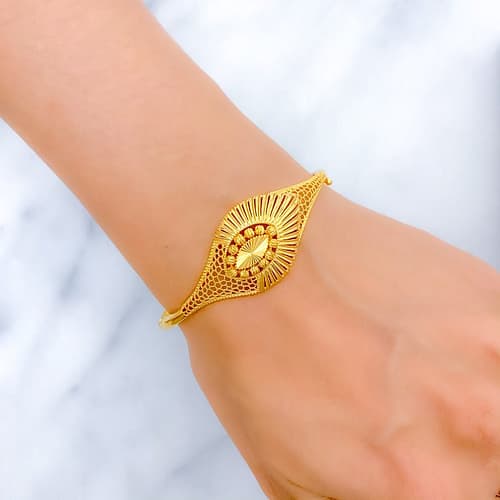 Royal Reflective Filigree Bangle Bracelet - Image 3