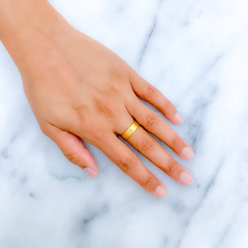 Modern Smooth Finish Heart Band - Image 4