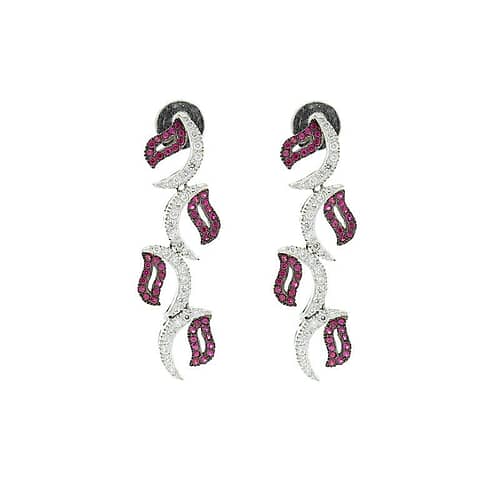 Ruby & Diamond Earrings - Image 4