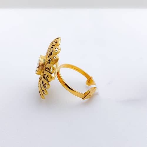 Grand Antique Flower Ring - Image 3