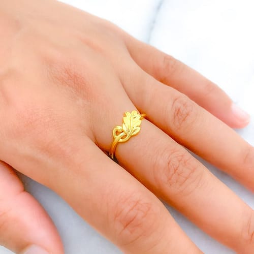 Dainty Leaf Ring - Image 3
