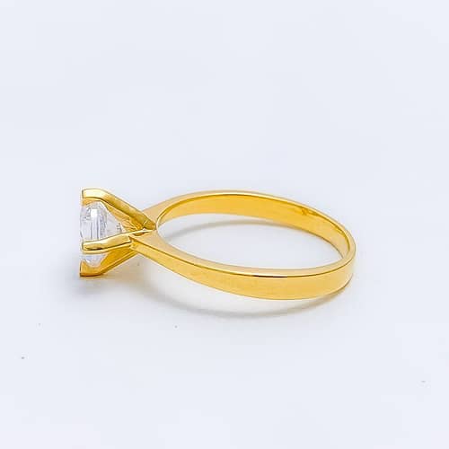 Sparkling CZ Solitaire Ring - Image 2