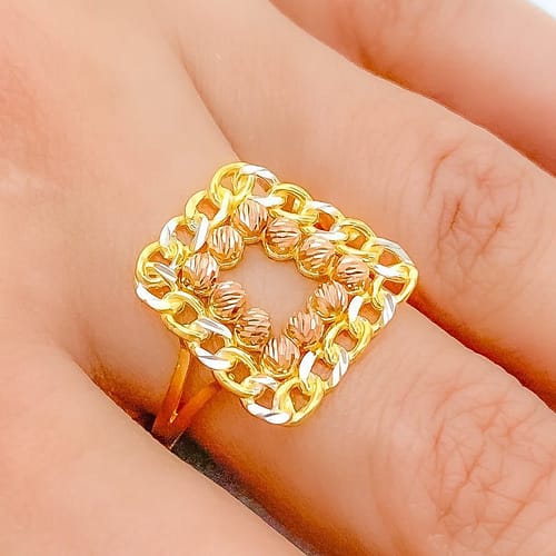 Distinct Tapered Chain Link Ring - Image 4