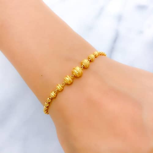 Delightful Textured Stripe Bracelet