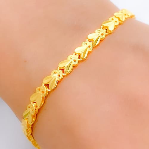 Dressy Golden Leaf Bracelet - Image 2