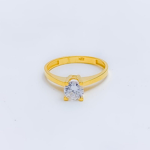 Delicate Smooth Finish CZ Ring - Image 3