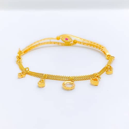 Sleek Sparkling CZ Charm Bracelet - Image 6