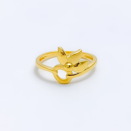 Reflective Open Flower Ring
