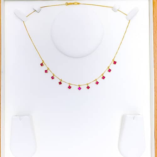 Timeless CZ Square Charm Necklace - Image 5