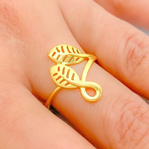 Mod Twin Leaf Ring - Image 2