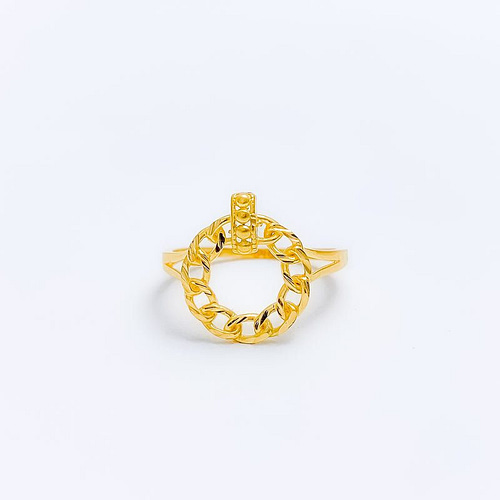 Petite Halo Chain Link Ring
