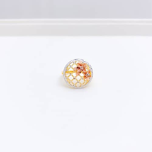 Rose Gold Floral Ring
