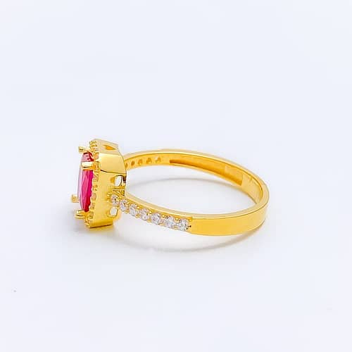 Stunning Fuchsia CZ Ring - Image 3