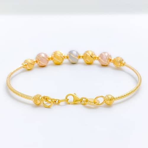 ThreeTone Wire Bangle Bracelet - Image 4