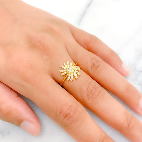Radiant Sun Accented CZ Ring - Image 3