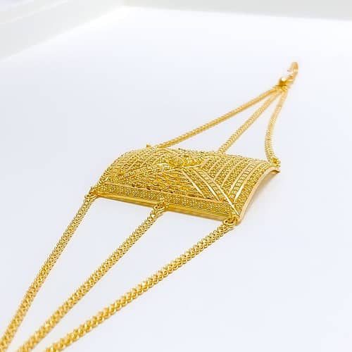 Extravagant Striped Statement Bracelet - Image 4