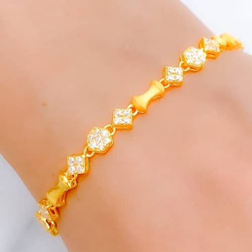 Reflective Delicate CZ Bracelet - Image 2