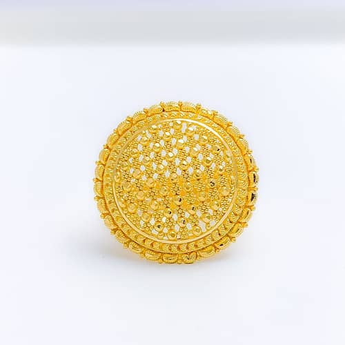 Radiant Round Statement Ring