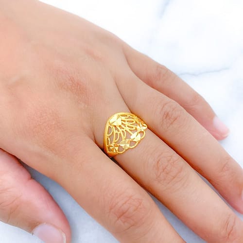 Dainty Bright Heart Adorned Ring - Image 4