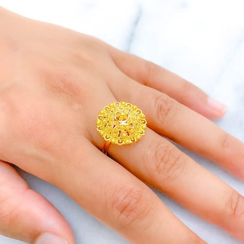 Decorative Bright Dome Ring - Image 5