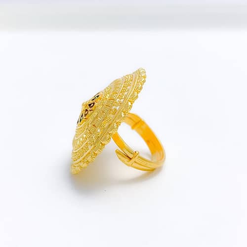Decorative Dressy Enamel Flower Ring - Image 4