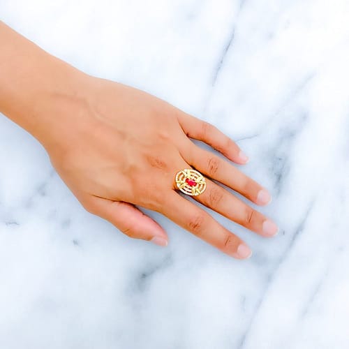 Contemporary Oval CZ Ring - Image 4