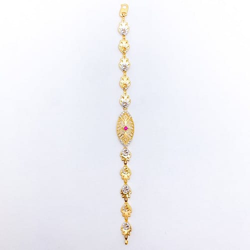 Jazzy TwoTone CZ Bracelet - Image 4