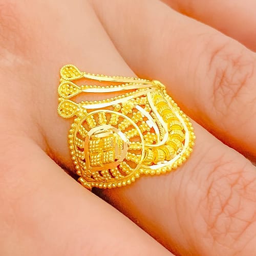 Magnificent Asymmetrical Gold Ring - Image 5