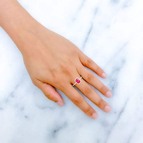 Stunning Fuchsia CZ Ring - Image 2