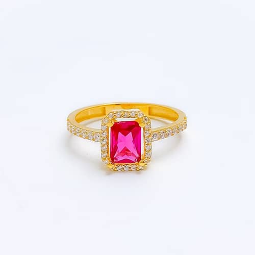 Stunning Fuchsia CZ Ring
