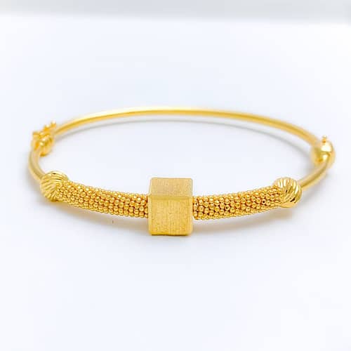 Smooth Geometric Bangle Bracelet - Image 5