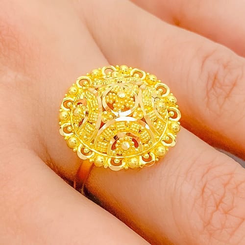 Decorative Bright Dome Ring - Image 3