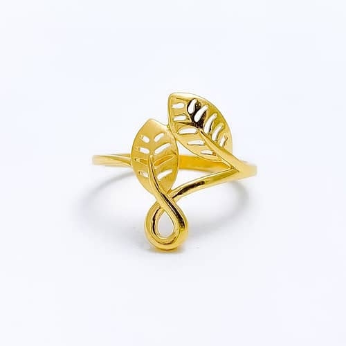 Mod Twin Leaf Ring
