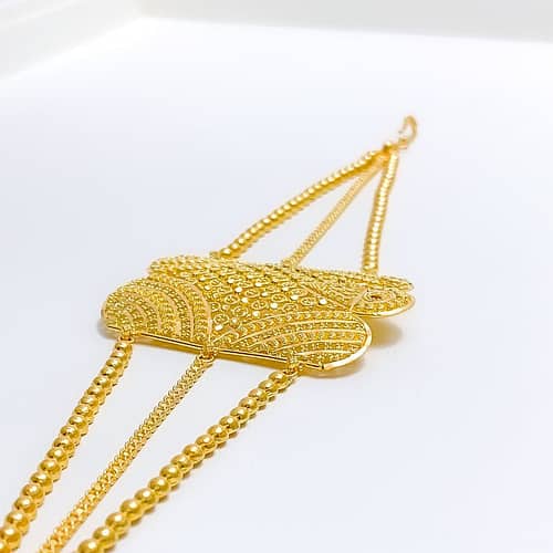 Gorgeous Reflective Curved Statement Bracelet - Image 4