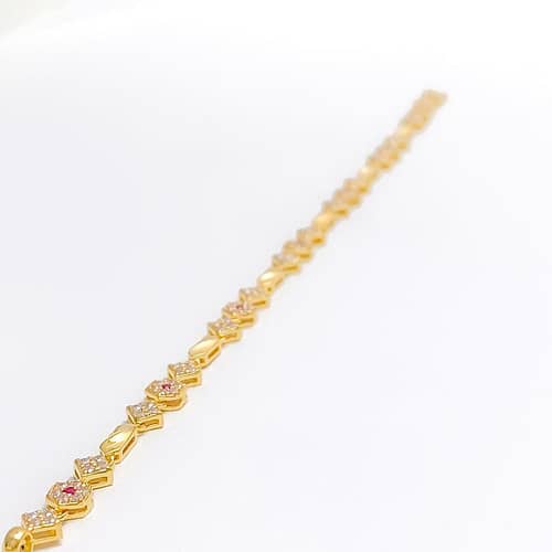 Stylish Floral CZ Bracelet - Image 4