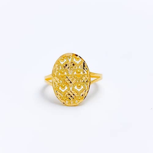 Fancy Textured Feather Ring