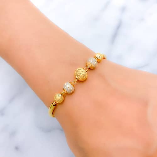 Posh Striped Bangle Bracelet - Image 2