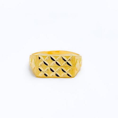 Ritzy Dual Finish Men's Ring