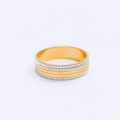 Dressy White Gold Accented Band