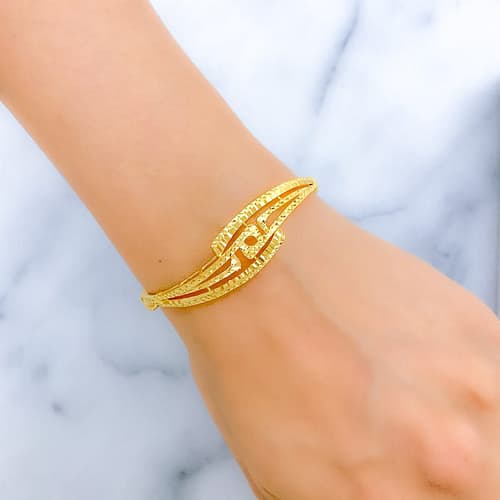 Modern Omega Bangle Bracelet - Image 3