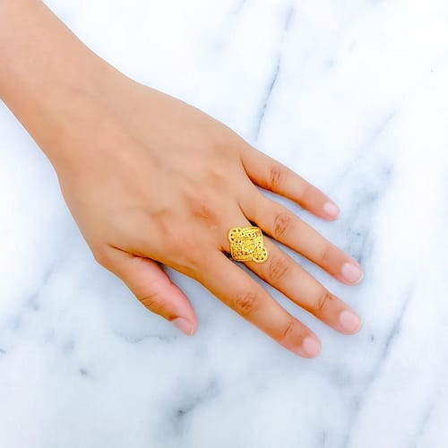 Delightful Dainty Flower Ring - Image 2