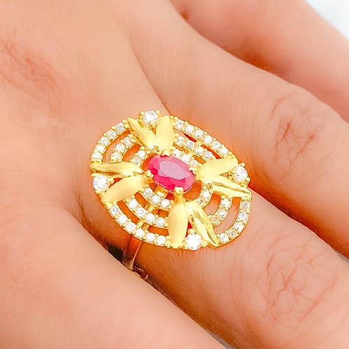 Contemporary Oval CZ Ring - Image 3