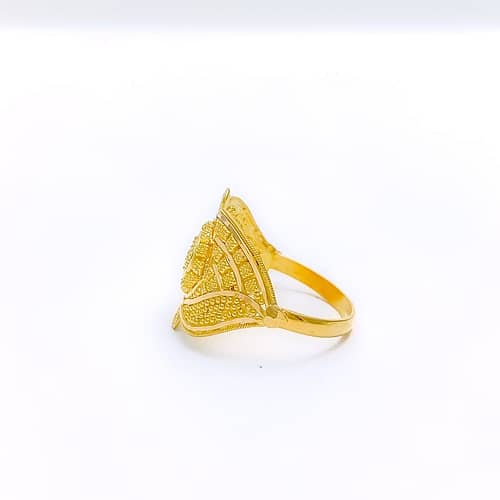 Reflective Leaf Accented Ring - Image 2