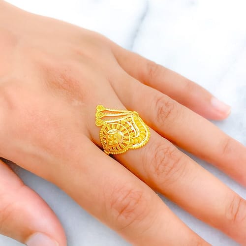 Magnificent Asymmetrical Gold Ring - Image 2