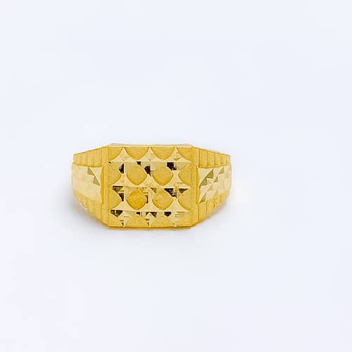 Textured Square Men's Ring