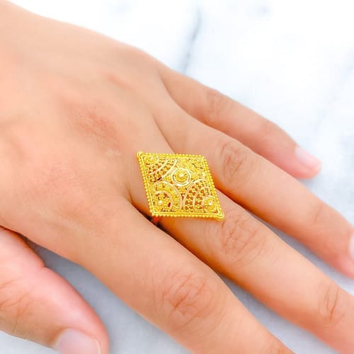Opulent Geometric Mandala Ring - Image 3