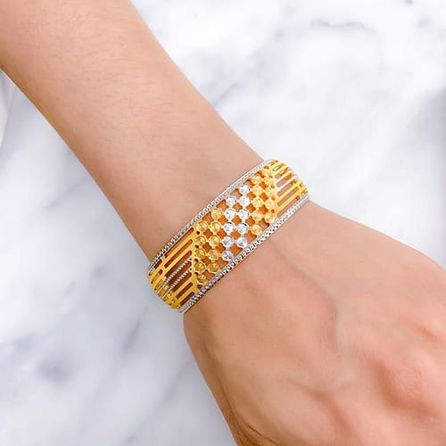 Sophisticated Twotone Bangle