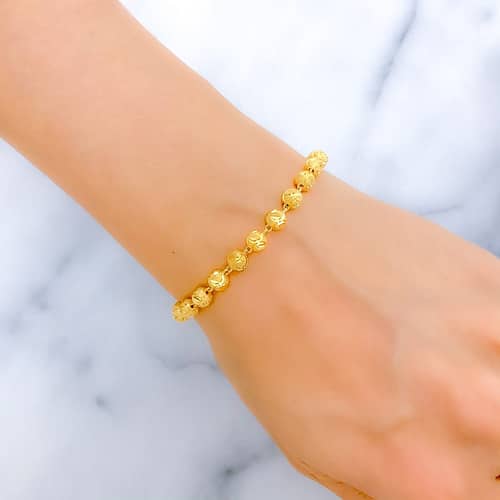 Leaf Accented Orb Bracelet - Image 3