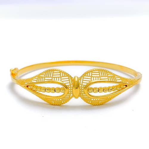 Iconic Symmetrical Mesh Bangle Bracelet - Image 2