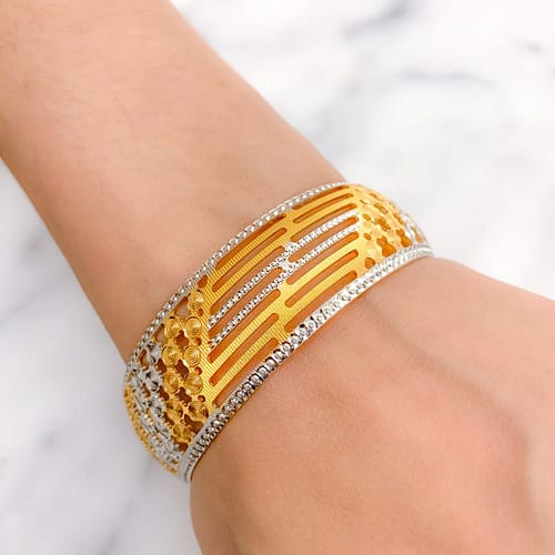 Sophisticated Twotone Bangle - Image 4